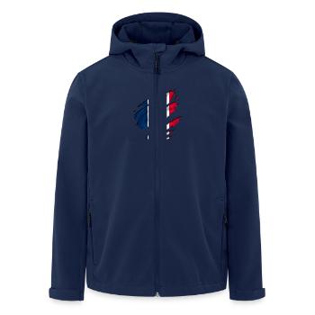 drapeau français france - Veste softshell homme en polyester recyclé Stanley/Stella - marine - Devant - AI Model Male 185 light (185cm)