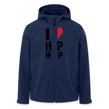 I Love Hip Hop - Recycelte Männer Softshell-Jacke von Stanley/Stella - Navy - Vorne - AI Model Male 185 light (185cm)