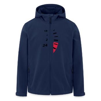 highspeed_design - Men’s Recycled Softshell Jacket by Stanley/Stella - navy - Front - AI Model Male 185 light (185cm)