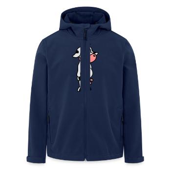 Petite vache douce mignonne - Veste softshell homme en polyester recyclé Stanley/Stella - marine - Devant - AI Model Male 185 light (185cm)