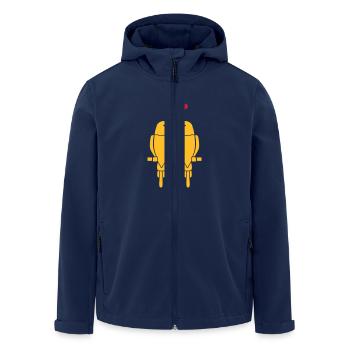 Budgie - Men’s Recycled Softshell Jacket by Stanley/Stella - navy - Front - AI Model Male 185 light (185cm)