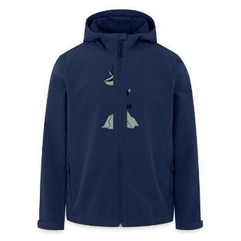 Gemse - Recycelte Männer Softshell-Jacke von Stanley/Stella - Navy - Vorne - AI Model Male 185 light (185cm)