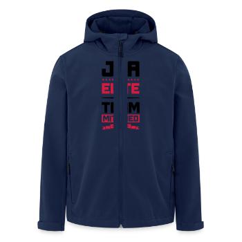 jga elite team - Recycelte Männer Softshell-Jacke von Stanley/Stella - Navy - Vorne - AI Model Male 185 light (185cm)