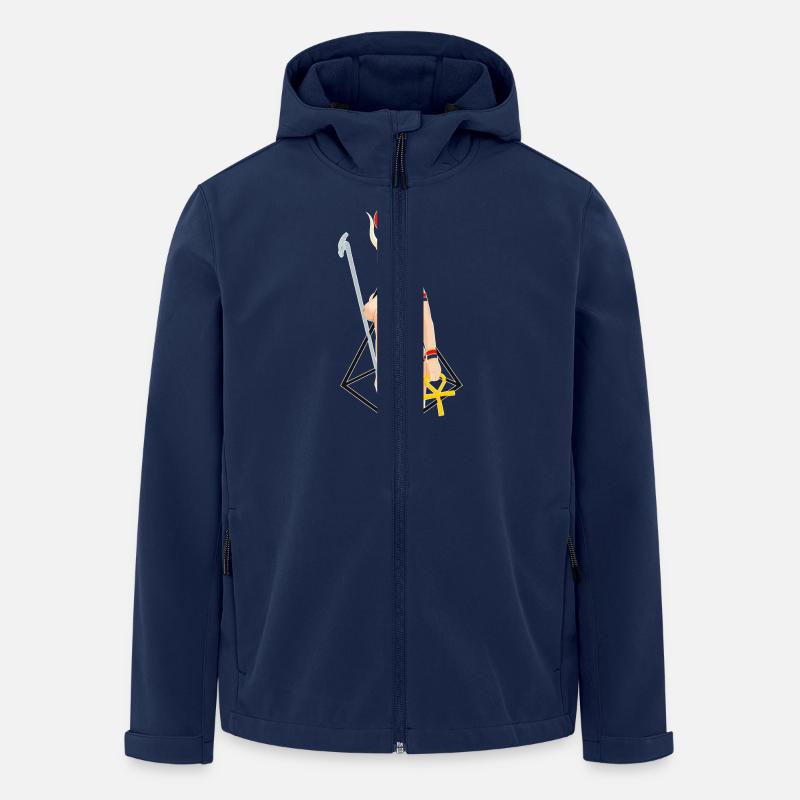 HATHOR (Déesse égyptienne) - Veste softshell homme en polyester recyclé Stanley/Stella - marine