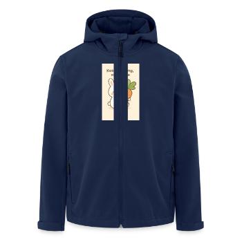 Kawaii Bunny Hugging Giant Carrot - Men’s Recycled Softshell Jacket by Stanley/Stella - navy - Front - AI Model Male 185 light (185cm)