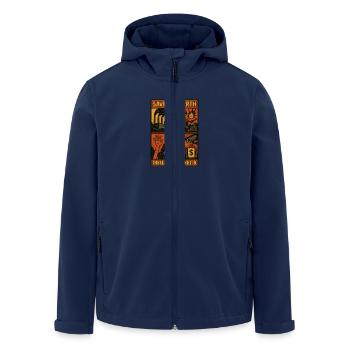 Unsere Erde - Recycelte Männer Softshell-Jacke von Stanley/Stella - Navy - Vorne - AI Model Male 185 light (185cm)