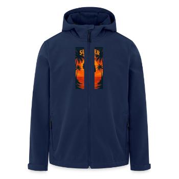 Sunset Heat – Summer Edition 2025 - Men’s Recycled Softshell Jacket by Stanley/Stella - navy - Front - AI Model Male 185 light (185cm)