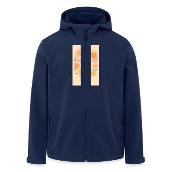 Groovy flowers - Veste softshell homme en polyester recyclé Stanley/Stella - marine - Devant - AI Model Male 185 light (185cm)