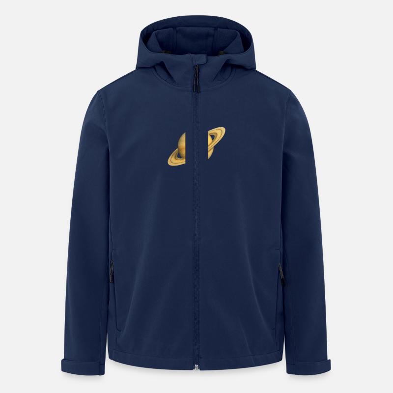 Planeten-Ringe - Recycelte Männer Softshell-Jacke von Stanley/Stella - Navy