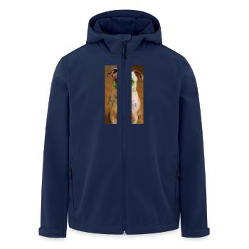Le chien peint - Veste softshell homme en polyester recyclé Stanley/Stella - marine - Devant - AI Model Male 185 light (185cm)