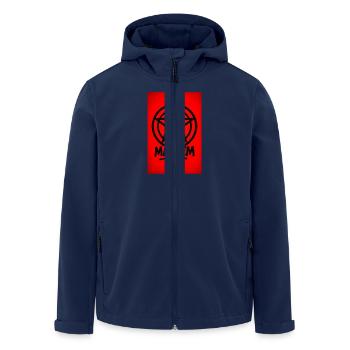 Mayhem Letters&Skull Logo - Recycelte Männer Softshell-Jacke von Stanley/Stella - Navy - Vorne - AI Model Male 185 light (185cm)