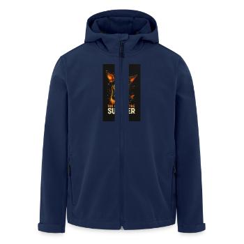 Too Cool for the Summer - Recycelte Männer Softshell-Jacke von Stanley/Stella - Navy - Vorne - AI Model Male 185 light (185cm)