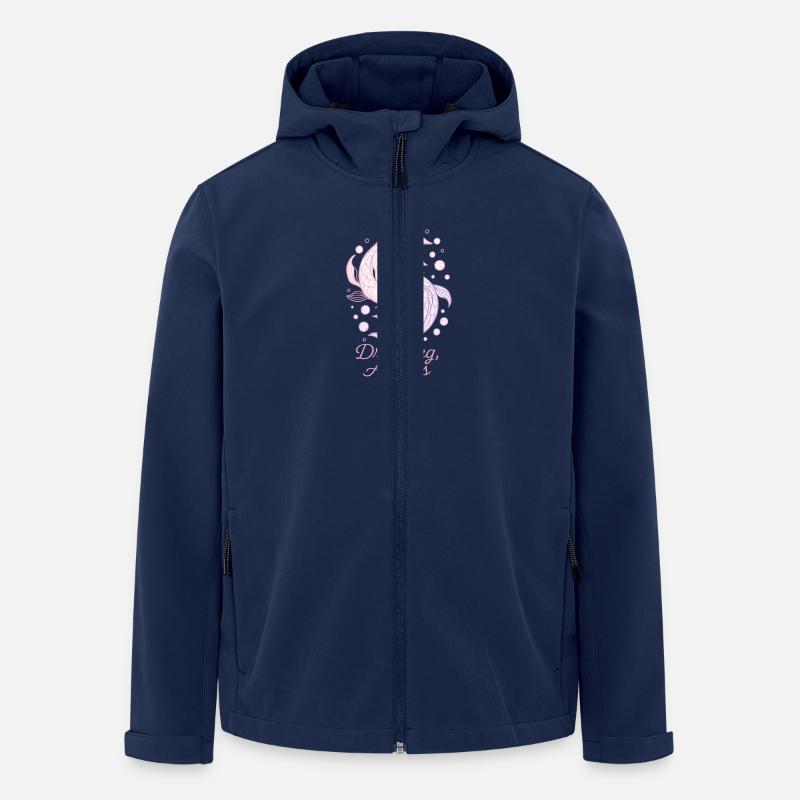 Yin Yang Koi Pisces Sign - Men’s Recycled Softshell Jacket by Stanley/Stella - navy