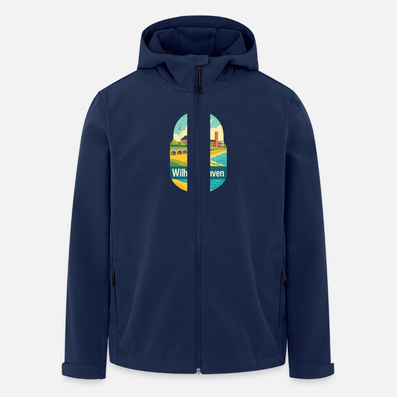 Wilhelmshaven - Recycelte Männer Softshell-Jacke von Stanley/Stella - Navy
