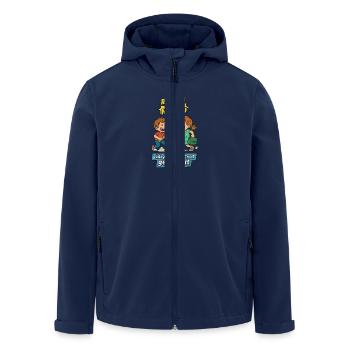 Lutter avec classe - Veste softshell homme en polyester recyclé Stanley/Stella - marine - Devant - AI Model Male 185 light (185cm)