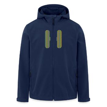 Coeur coloré H Design - Unique et élégant ! - Veste softshell homme en polyester recyclé Stanley/Stella - marine - Devant - AI Model Male 185 light (185cm)