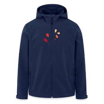 Autumn Branch with Gradient – Naturally Beautiful - Men’s Recycled Softshell Jacket by Stanley/Stella - navy - Front - AI Model Male 185 light (185cm)