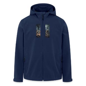 Skellet Cemetery - Men’s Recycled Softshell Jacket by Stanley/Stella - navy - Front - AI Model Male 185 light (185cm)