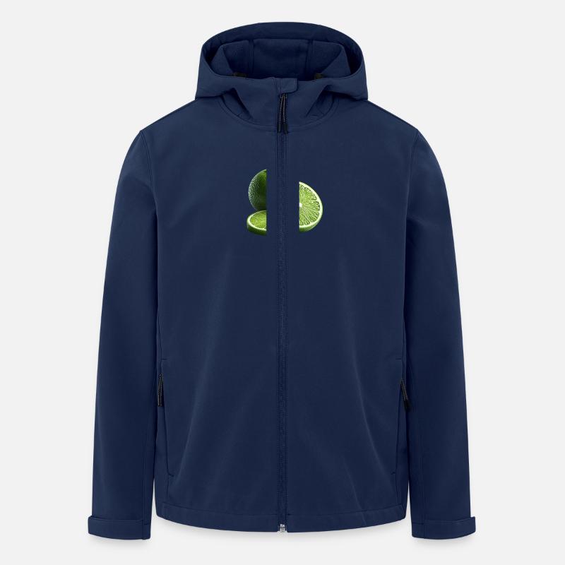 Limette - Recycelte Männer Softshell-Jacke von Stanley/Stella - Navy