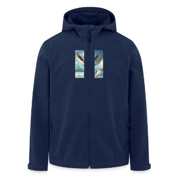 Faucon - Veste softshell homme en polyester recyclé Stanley/Stella - marine - Devant - AI Model Male 185 light (185cm)