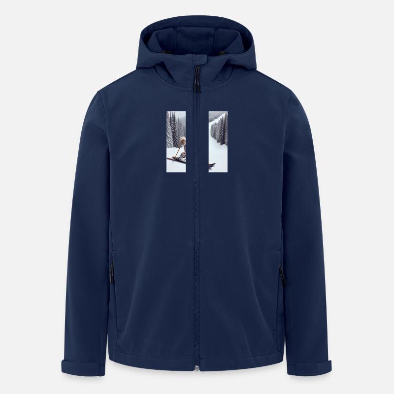 Faultier Wanderer Skifahrer - Recycelte Männer Softshell-Jacke von Stanley/Stella - Navy