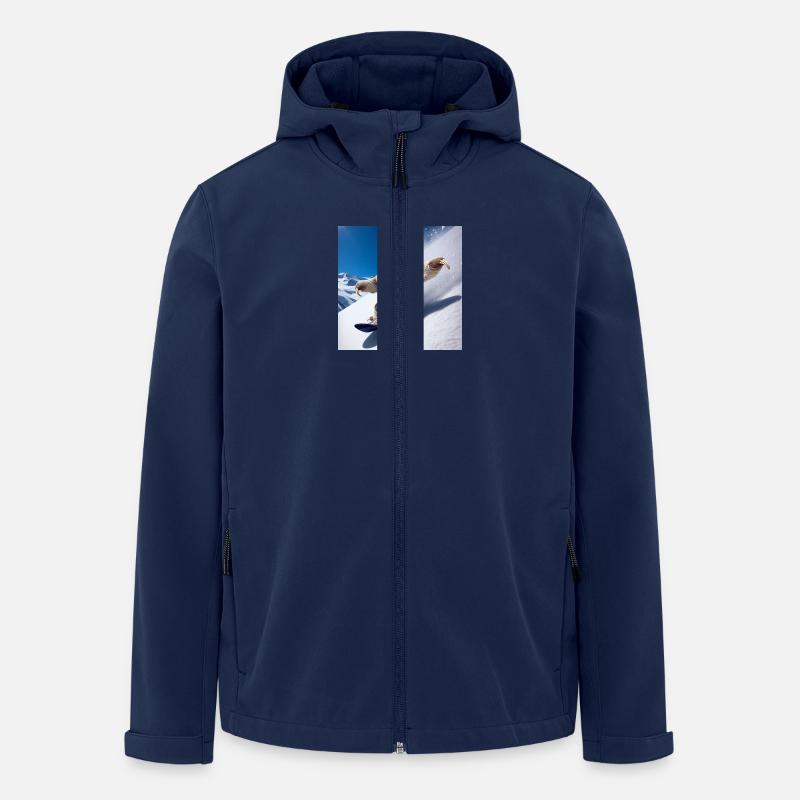 Faultier Wanderer Snowboarder - Recycelte Männer Softshell-Jacke von Stanley/Stella - Navy