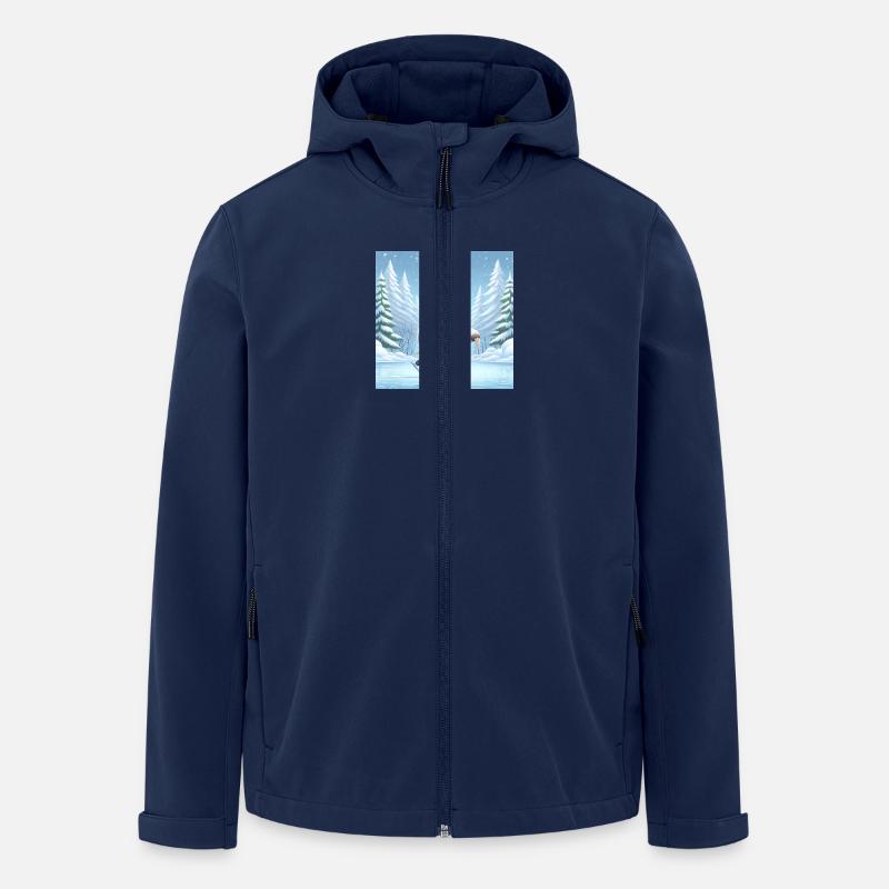 Sloth Wanderer Eislaufen - Recycelte Männer Softshell-Jacke von Stanley/Stella - Navy