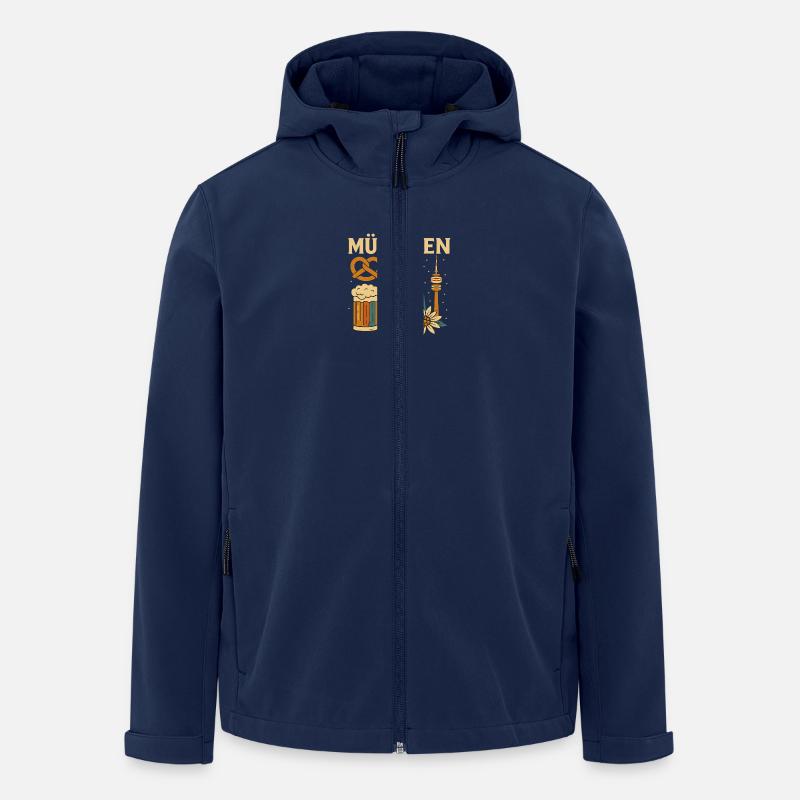 München - Recycelte Männer Softshell-Jacke von Stanley/Stella - Navy