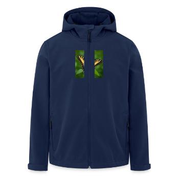 Östlicher Tiger Schwalbenschwanz - Recycelte Männer Softshell-Jacke von Stanley/Stella - Navy - Vorne - AI Model Male 185 light (185cm)