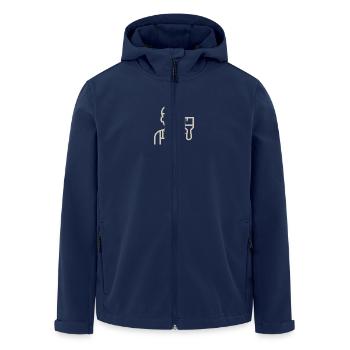 Der Maler - Recycelte Männer Softshell-Jacke von Stanley/Stella - Navy - Vorne - AI Model Male 185 light (185cm)