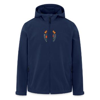 Hibiskus - Recycelte Männer Softshell-Jacke von Stanley/Stella - Navy - Vorne - AI Model Male 185 light (185cm)