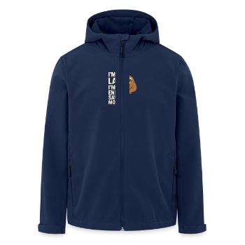 I’m Not Lazy – I’m on Energy Saving Mode - Recycelte Männer Softshell-Jacke von Stanley/Stella - Navy - Vorne - AI Model Male 185 light (185cm)
