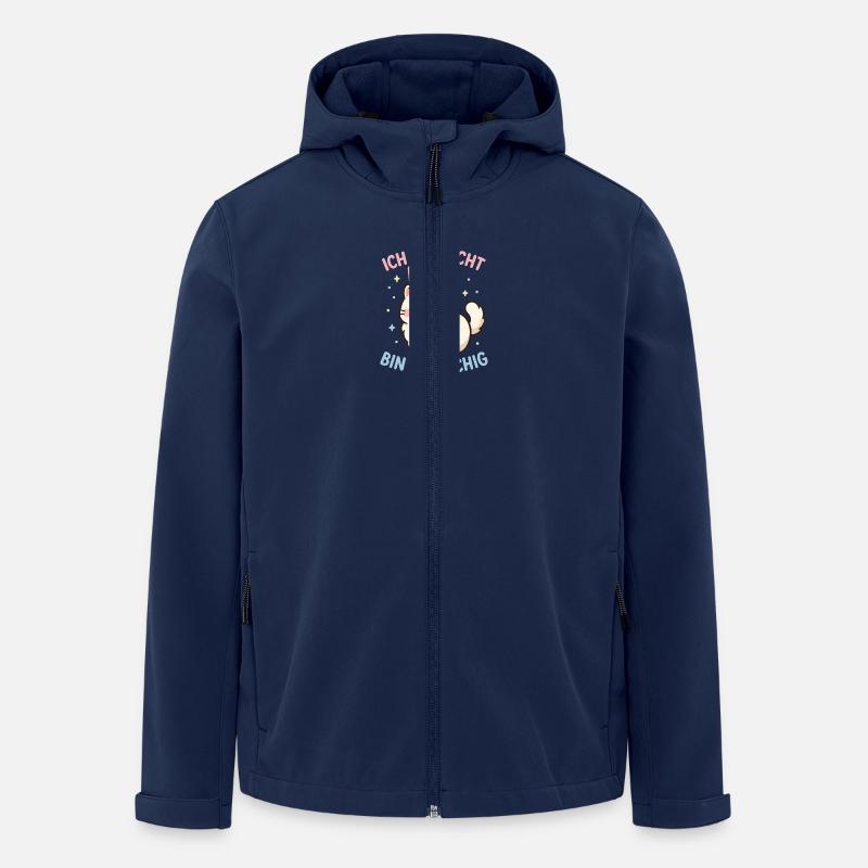 Bin nicht dick - Recycelte Männer Softshell-Jacke von Stanley/Stella - Navy