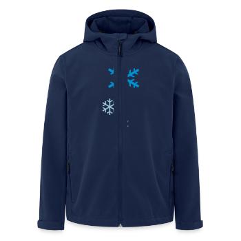 snowflakes - Recycelte Männer Softshell-Jacke von Stanley/Stella - Navy - Vorne - AI Model Male 185 light (185cm)