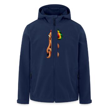 rasta cthuhlu pieuvre - Veste softshell homme en polyester recyclé Stanley/Stella - marine - Devant - AI Model Male 185 light (185cm)