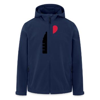 babyflasche_love_2__f2 - Men’s Recycled Softshell Jacket by Stanley/Stella - navy - Front - AI Model Male 185 light (185cm)
