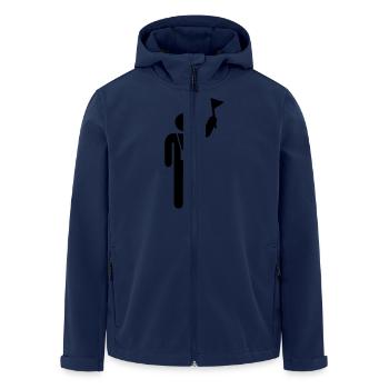 Tour guide - Men’s Recycled Softshell Jacket by Stanley/Stella - navy - Front - AI Model Male 185 light (185cm)
