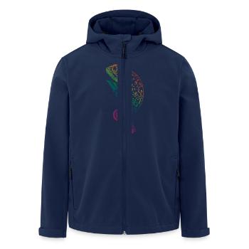 Chameleon Lizard Graphic Reptile Chameleon Lover - Men’s Recycled Softshell Jacket by Stanley/Stella - navy - Front - AI Model Male 185 light (185cm)