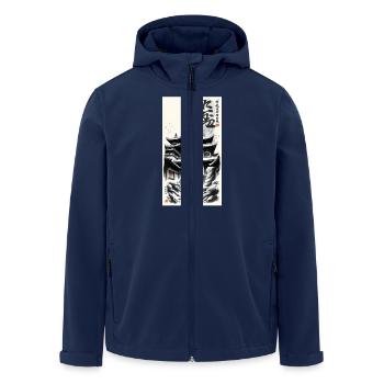 Temple - Recycelte Männer Softshell-Jacke von Stanley/Stella - Navy - Vorne - AI Model Male 185 light (185cm)