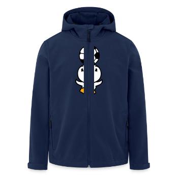 Duck Playing Soccer Header Ball Balancing Head - Men’s Recycled Softshell Jacket by Stanley/Stella - navy - Front - AI Model Male 185 light (185cm)