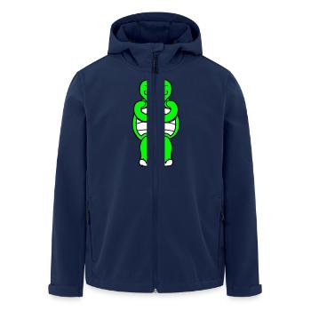 Schildkröte betet meditiert verbeugt sich Gruß Süß - Recycelte Männer Softshell-Jacke von Stanley/Stella - Navy - Vorne - AI Model Male 185 light (185cm)
