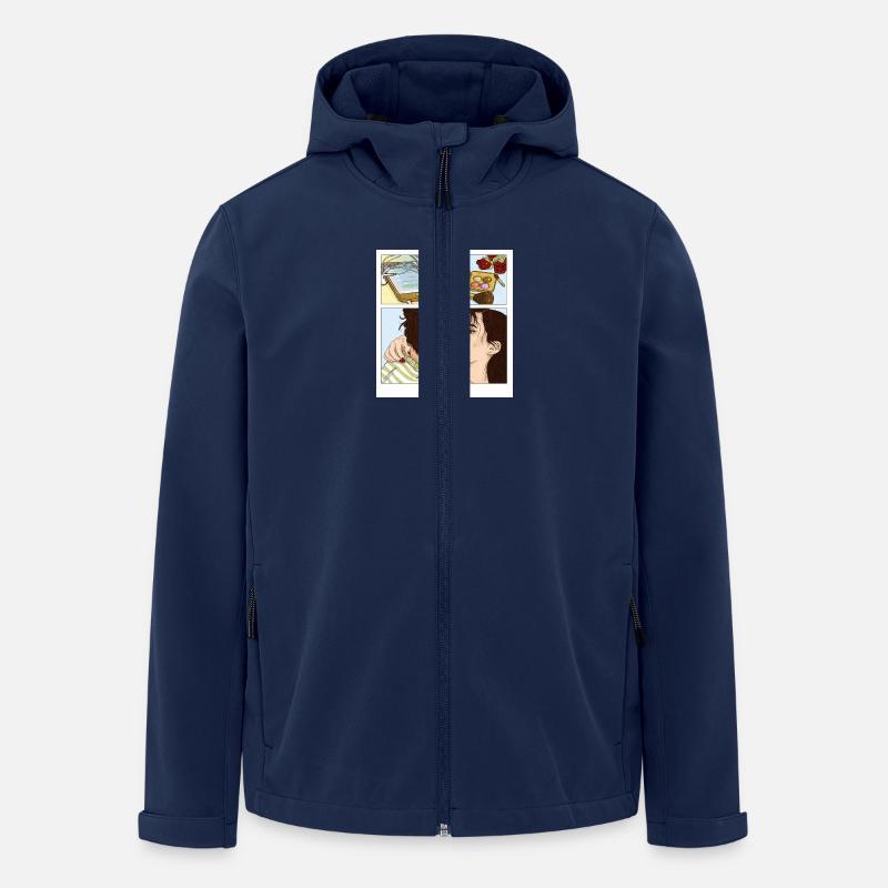 Comic - Recycelte Männer Softshell-Jacke von Stanley/Stella - Navy