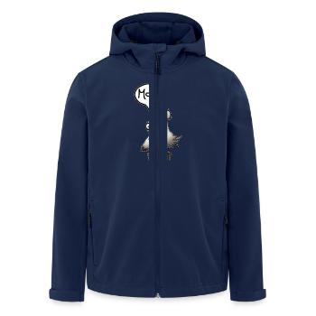 Low German Seagull Moin Saying North Sea Lover - Men’s Recycled Softshell Jacket by Stanley/Stella - navy - Front - AI Model Male 185 light (185cm)