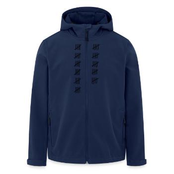 tage_zaehlen_82 - Recycelte Männer Softshell-Jacke von Stanley/Stella - Navy - Vorne - AI Model Male 185 light (185cm)