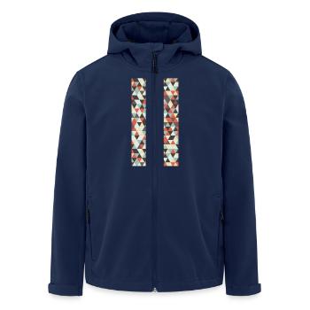 Triangle pattern - Recycelte Männer Softshell-Jacke von Stanley/Stella - Navy - Vorne - AI Model Male 185 light (185cm)
