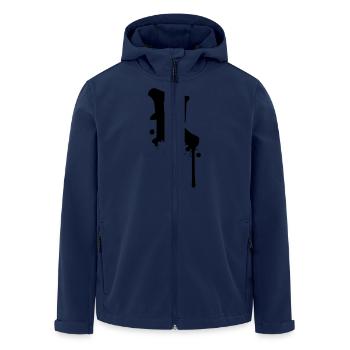 E graffiti drops Farbklex blood spray - Men’s Recycled Softshell Jacket by Stanley/Stella - navy - Front - AI Model Male 185 light (185cm)