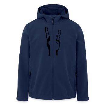symbole hard rock signe 230723 - Veste softshell homme en polyester recyclé Stanley/Stella - marine - Devant - AI Model Male 185 light (185cm)
