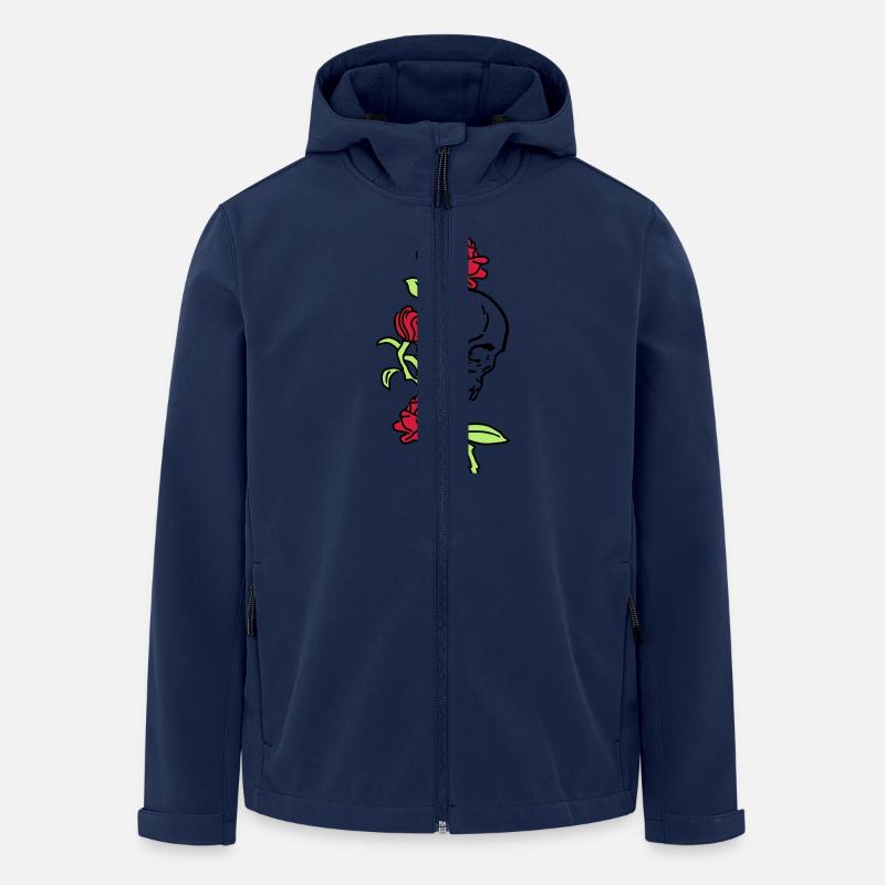 skull and roses es123 - Men’s Recycled Softshell Jacket by Stanley/Stella - navy