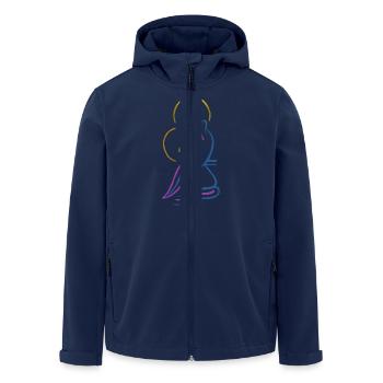 Jungfrau Maria und Jesuskind, dunkles Design - Recycelte Männer Softshell-Jacke von Stanley/Stella - Navy - Vorne - AI Model Male 185 light (185cm)