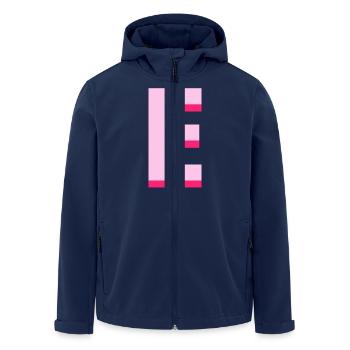 Pop und moderner rosa Buchstabe e - Recycelte Männer Softshell-Jacke von Stanley/Stella - Navy - Vorne - AI Model Male 185 light (185cm)